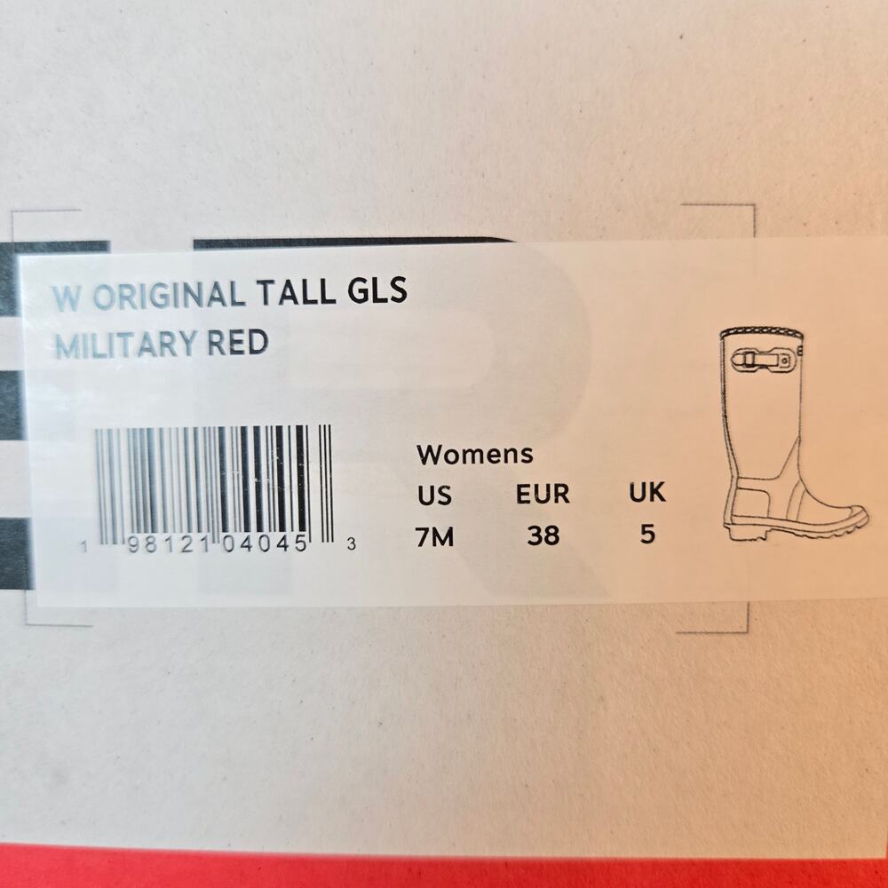 Women's Hunter Rainboots Military Red W7 - Picture 13 of 13